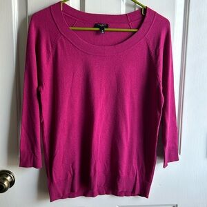 Talbots Top Women's Petite Medium Pink 3/4 Thin Sweater